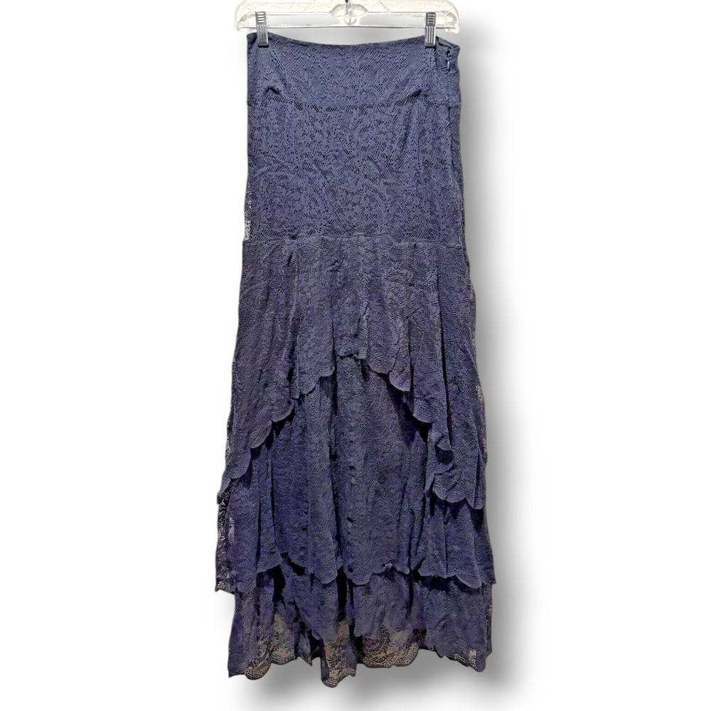 NEW Free People Dress 4 Blue Lace Strapless Lace Boho Coquette $168 MSRP